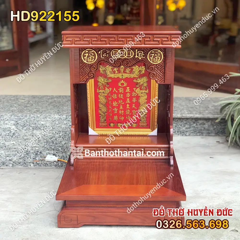 Bàn Thờ Thần Tài Hiện Đại Gỗ Sồi Nga Màu Hương HD922155