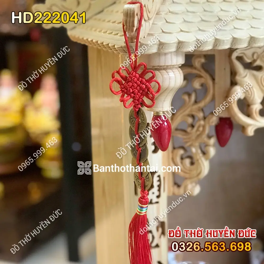 Đồng Xu Ngũ Đế Tết Dây Đỏ HD222041