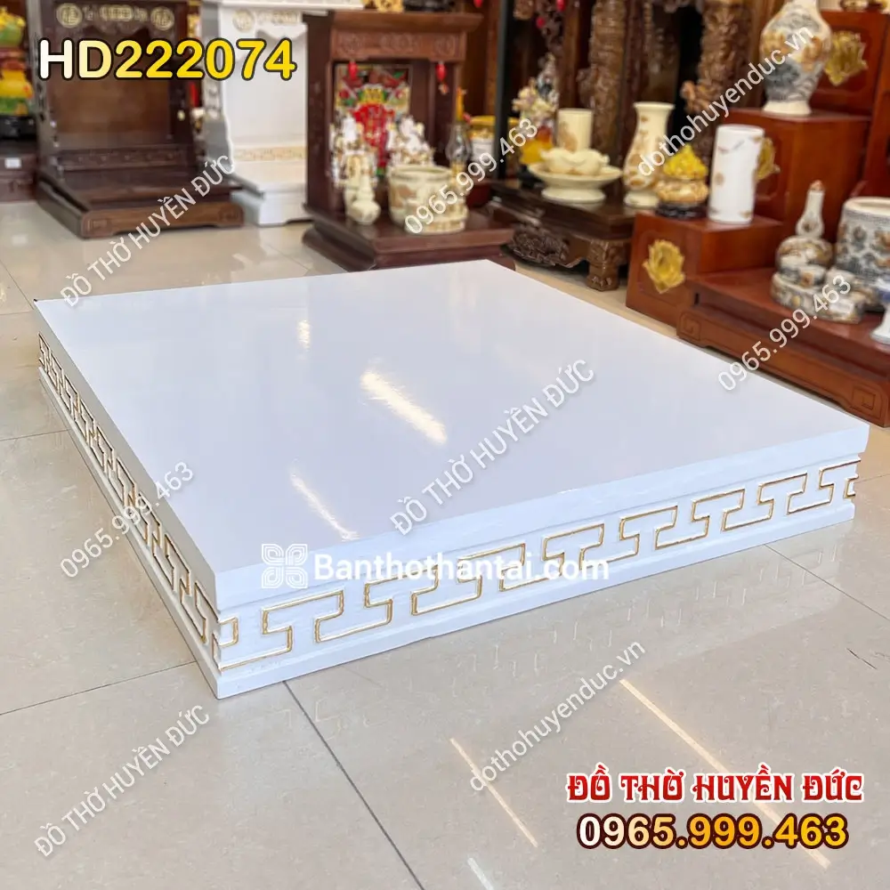 Kệ Kê Bàn Thờ Thần Tài Màu Trắng Ziczac HD222074